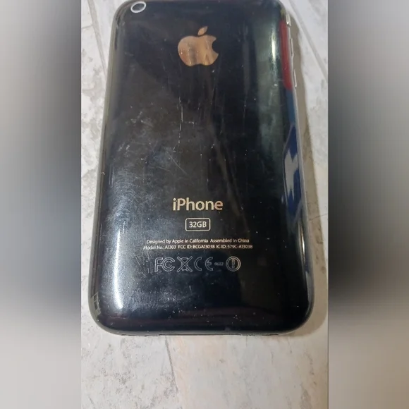 Apple Black iPhone with Silver Trim